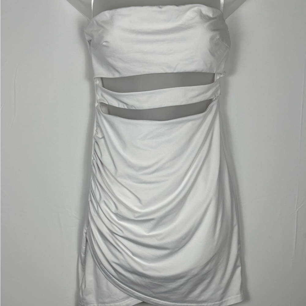 Superdown Mini Dress Strapless Bodycon Cutout White- Medium - Picture 5 of 12